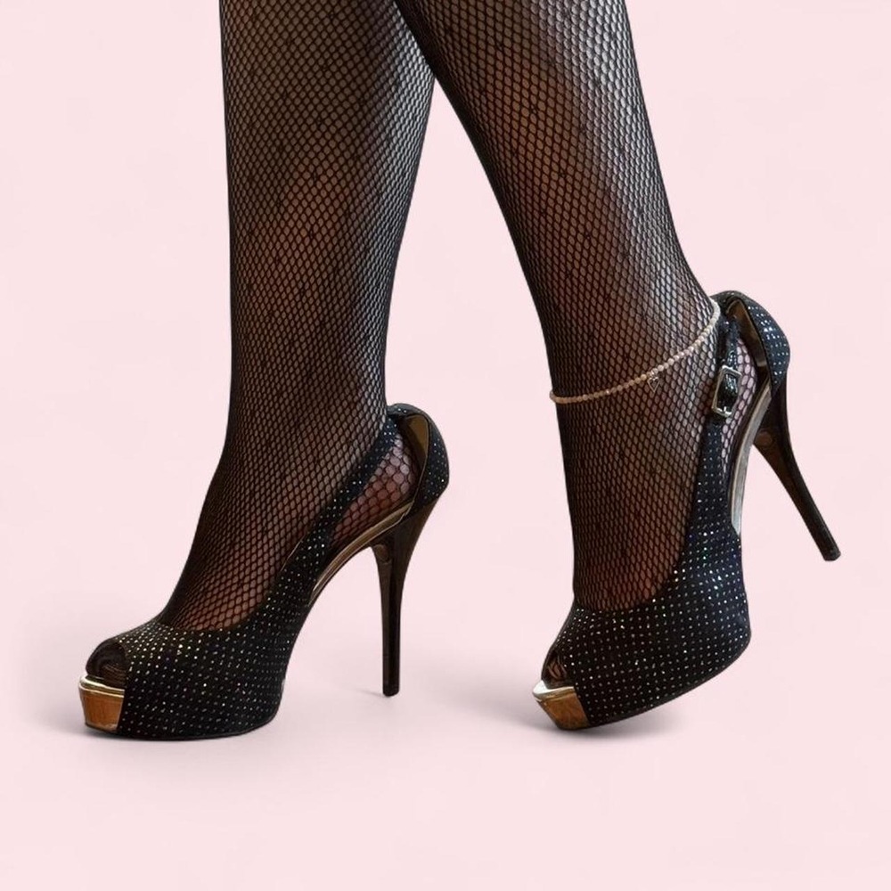 Guess Rhinestone platform heels ✨🖤 - Picture 3 of 8